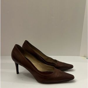 Ralph Lauren Collection Purple Label Brown Leather Heels/pumps Size 10B